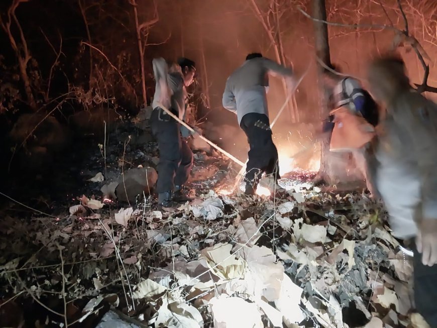 Gerak Cepat Jajaran Polres Ponorogo dan Tim Gabungan Berhasil Kendalikan Karhutla di Pohgading